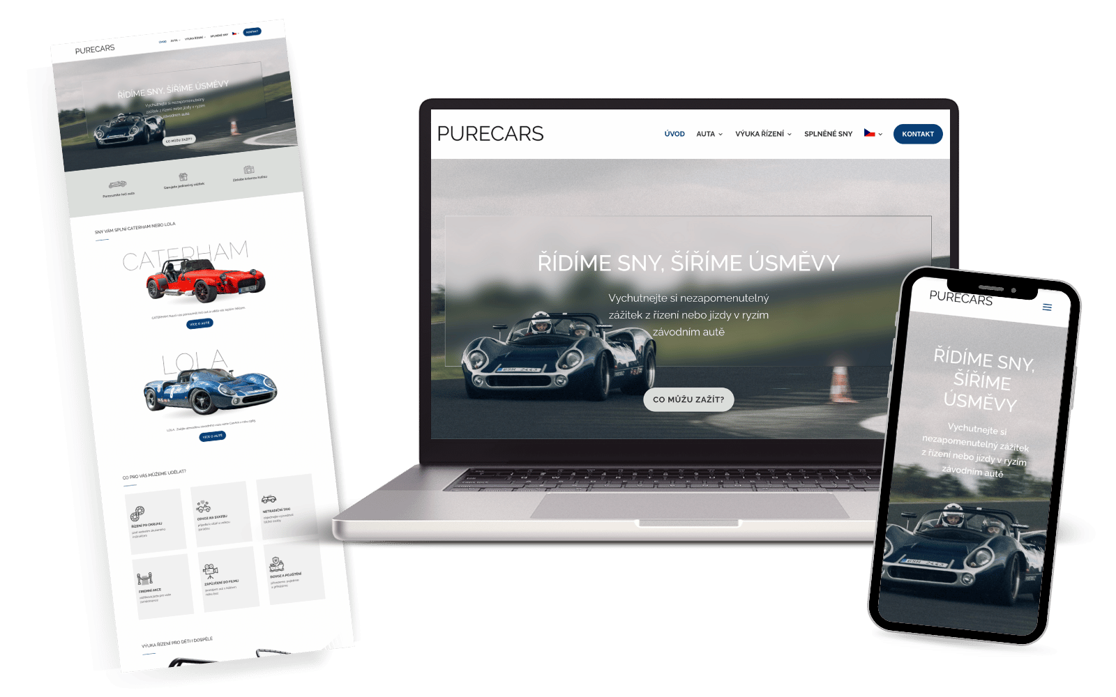 Náhled webu Purecars